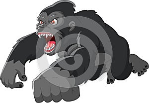 Cartoon big Gorilla was angry