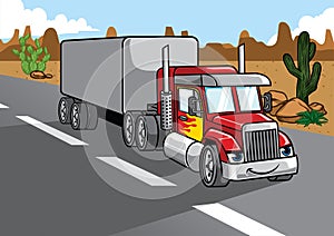 Cartoon of big truck