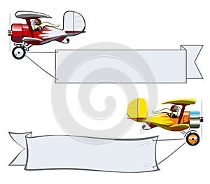 Cartoon Biplane