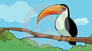 Animated Toucan Illustration: Bold And Colorful Animation Stills photo