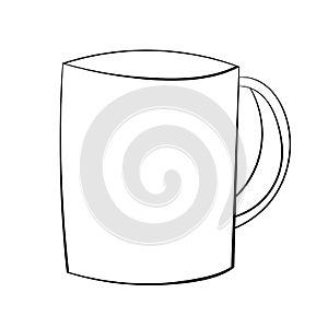 Cartoon Black and White Mug JPEG