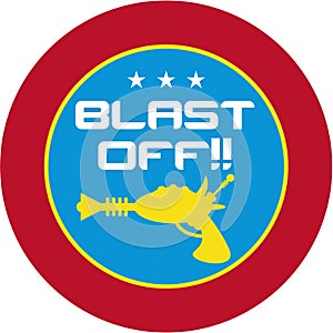 Cartoon Blast Off Raygun