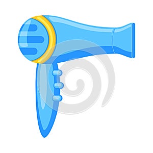 Cartoon blue hair dryer with concentrator nozzle