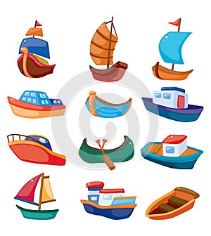 Cartoon boat icon