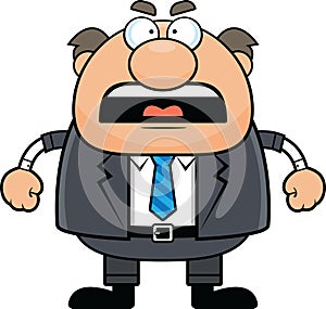 Cartoon Boss Man Angry