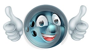 Cartoon Bowling Ball Character