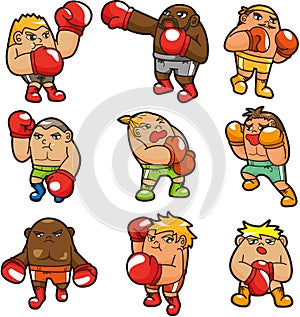 Cartoon boxer icon