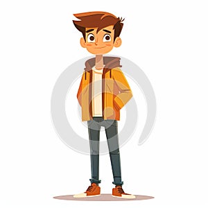 a cartoon of a boy