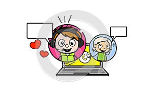 Cartoon Boy Online Calling