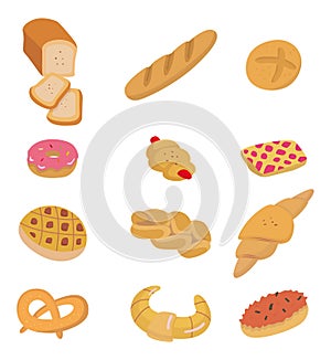 Cartoon bread icon