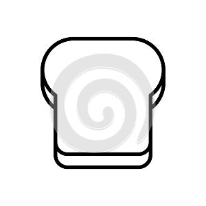Cartoon Bread Icon Isolated On White Background