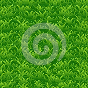 Bright green grass seamless pattern, vector background