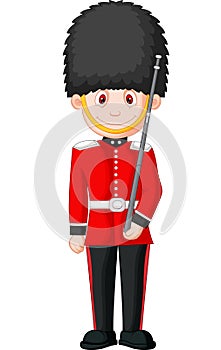 Cartoon a British Royal Guard photo
