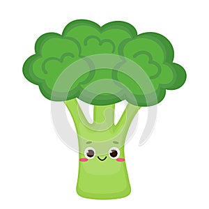 Cartoon broccoli character for kids