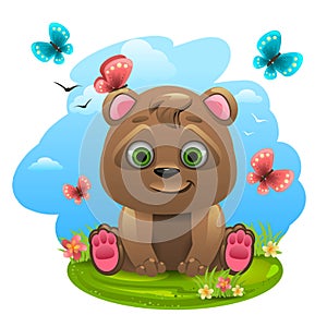 Cartoon brown bear