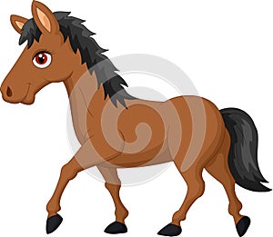 Cartoon brown horse