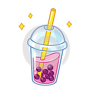 Cartoon bubble tea