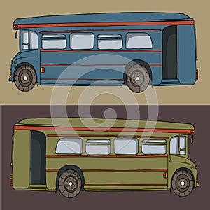 Cartoon bus vector illustration