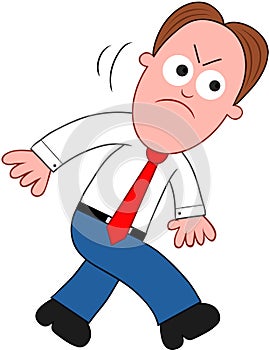 Cartoon Businessman Angry