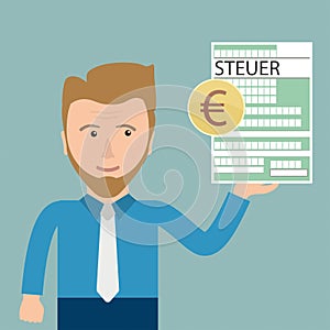 Cartoon Businessman Steuer