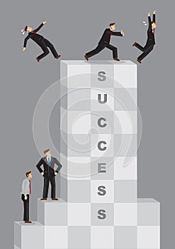 Successful But Ruthless and Selfish Businessman Creative Cartoon Vector Illustration photo