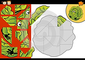 Cartoon cabbage jigsaw puzzle game