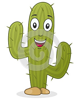 Cartoon Cactus Character