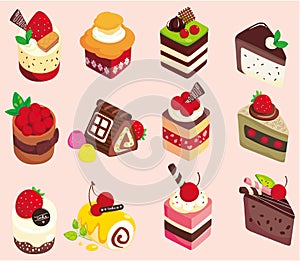 Cartoon cake icon