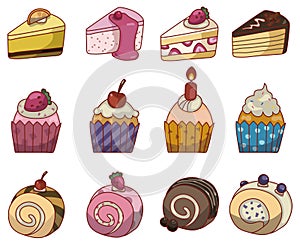 Cartoon cake icon