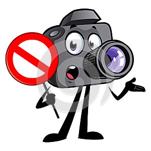 Cartoon camera mascot