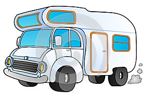 Cartoon camping van