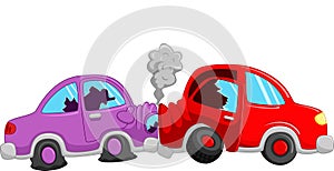 Cartoon car accident