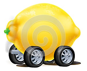 Cartoon Car Lemon Illustration