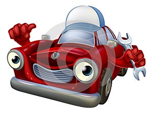 Cartoon car mechanic mascot photo