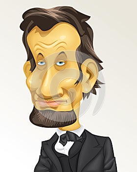 Cartoon Caricature Historical Presidente USA Abraham Lincoln washington photo
