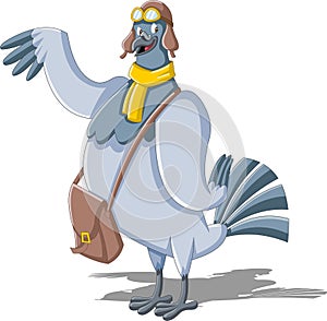 Cartoon carrier pigeon