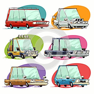 Cartoon Cars Set