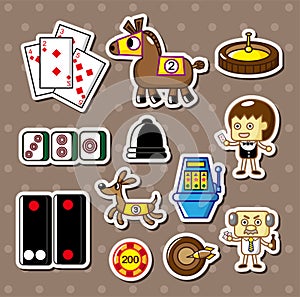 Cartoon casino stickers