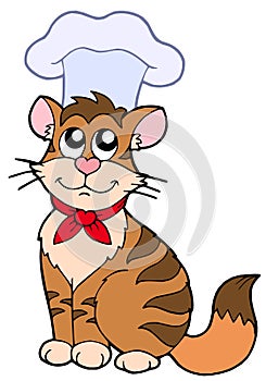 Cartoon cat chef