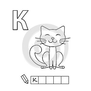 Cartoon Cat Coloring Pages Russian Alphabet