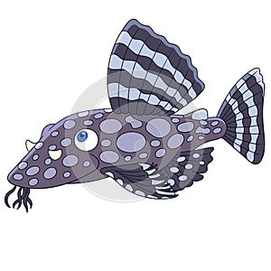 Cartoon catfish fish