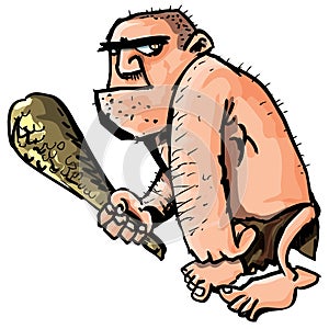 Cartoon caveman with a club