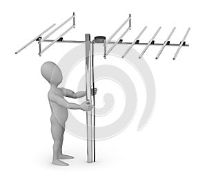 Cartoon character with antenne13