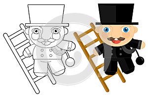 Cartoon character - chimney-sweep - coloring page