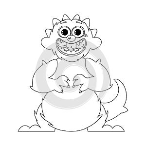 This cartoon character is different from the others and has unique qualities. Childrens coloring page.