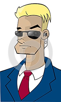 Cartoon character FBI-guy photo