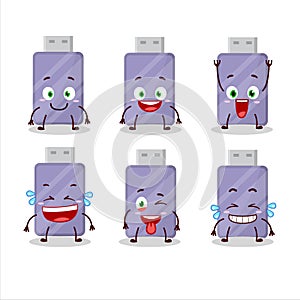 Cartoon character of flashdisk with smile expression