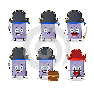 Cartoon character of flashdisk with various pirates emoticons
