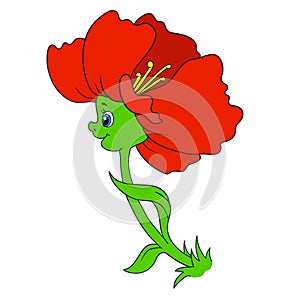 Cartoon character flower.