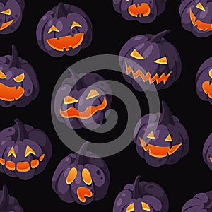 Cartoon Character Jack-o-lantern. Hand drawn stylish Halloween vegetable. Autumn Vector  drawing fresh organic food. Vegan